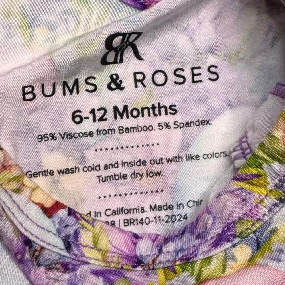Bums & Roses Ruffle Dress So Eggstra 6-12 months bamboo Easter egg‎ twirl NEW